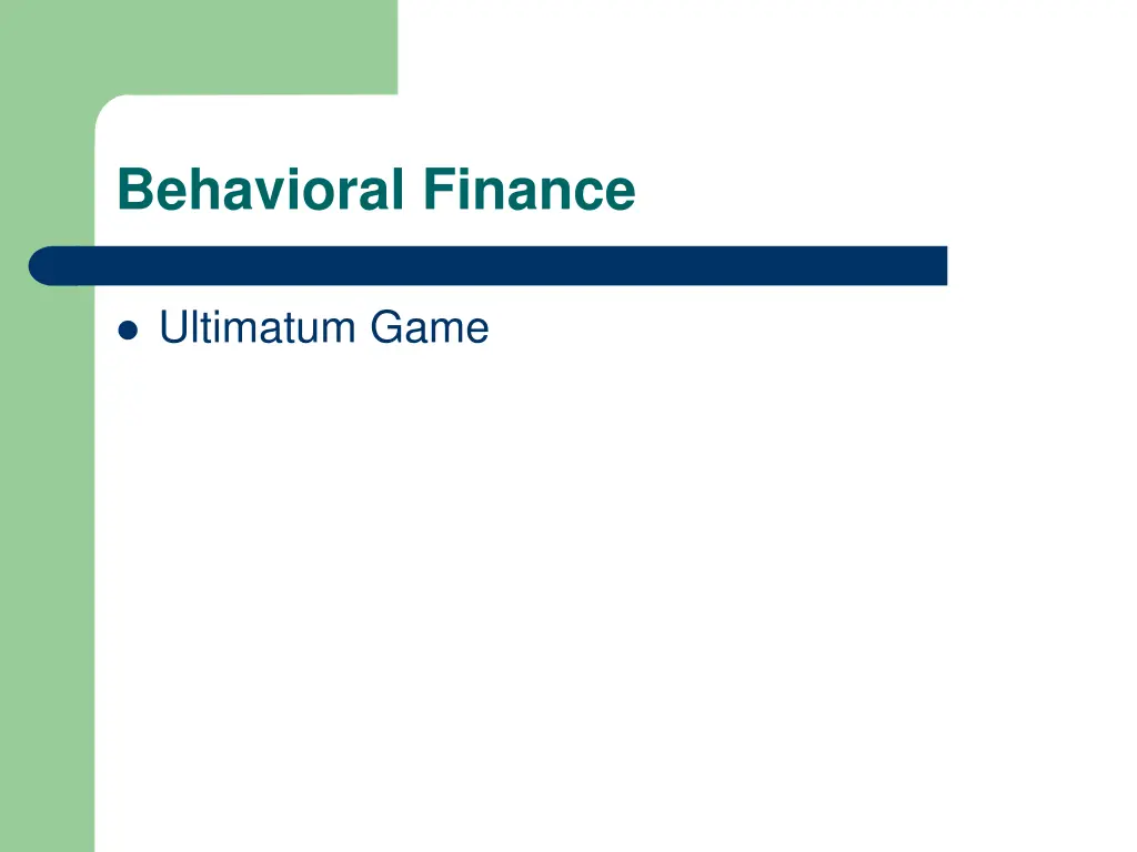 behavioral finance