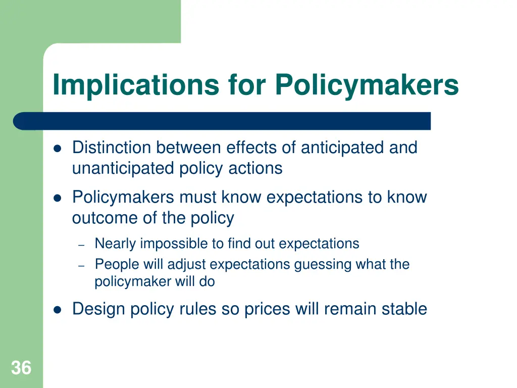 implications for policymakers