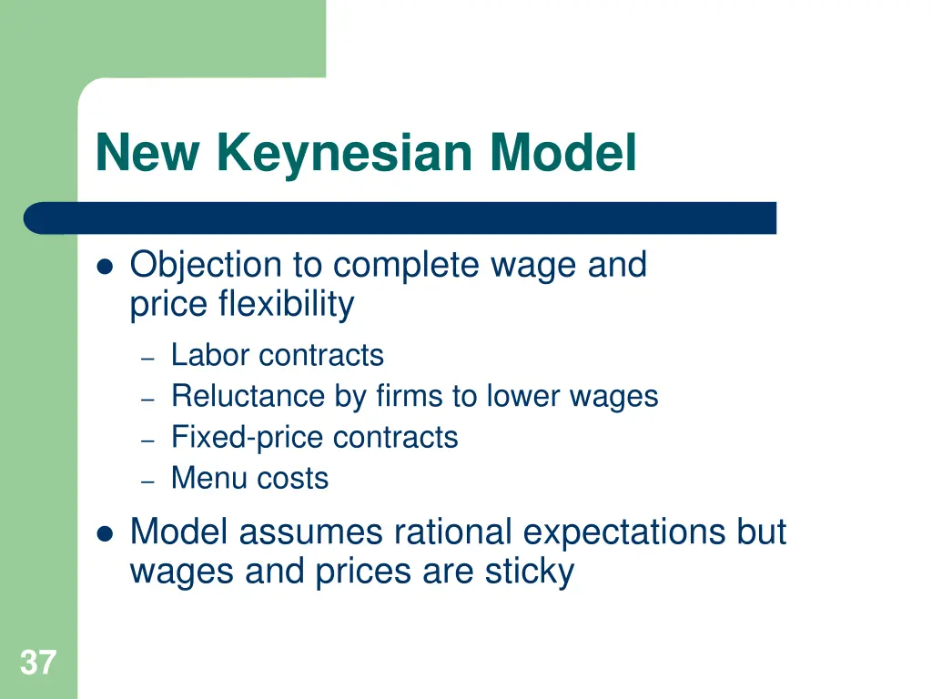 new keynesian model