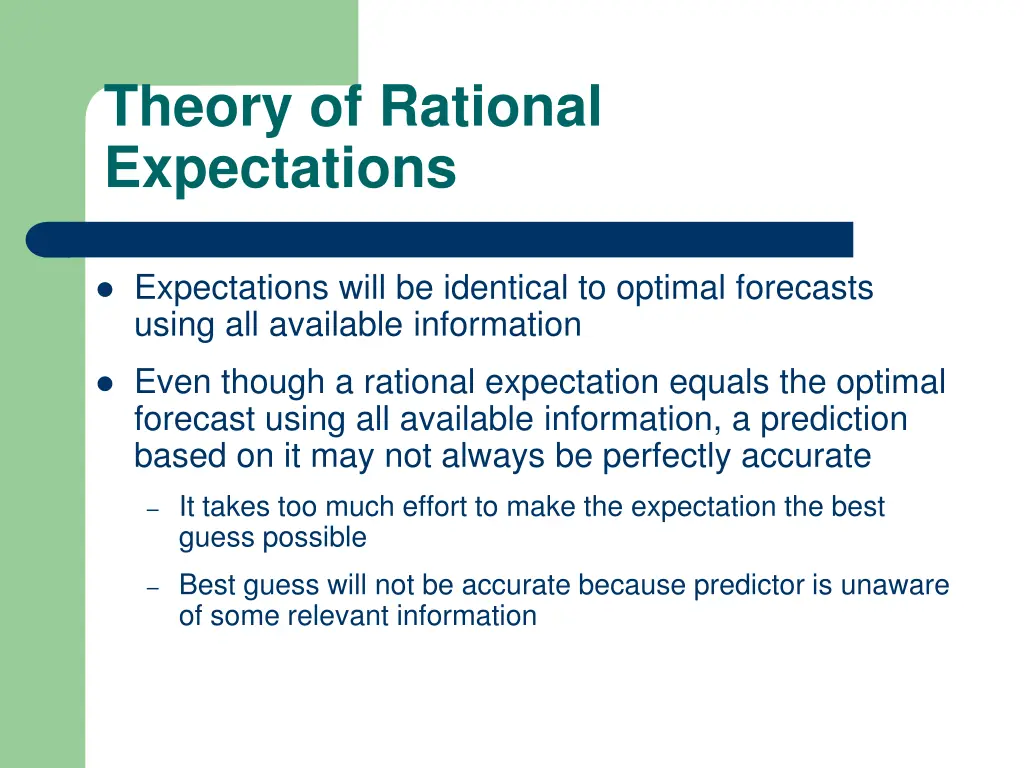 theory of rational expectations