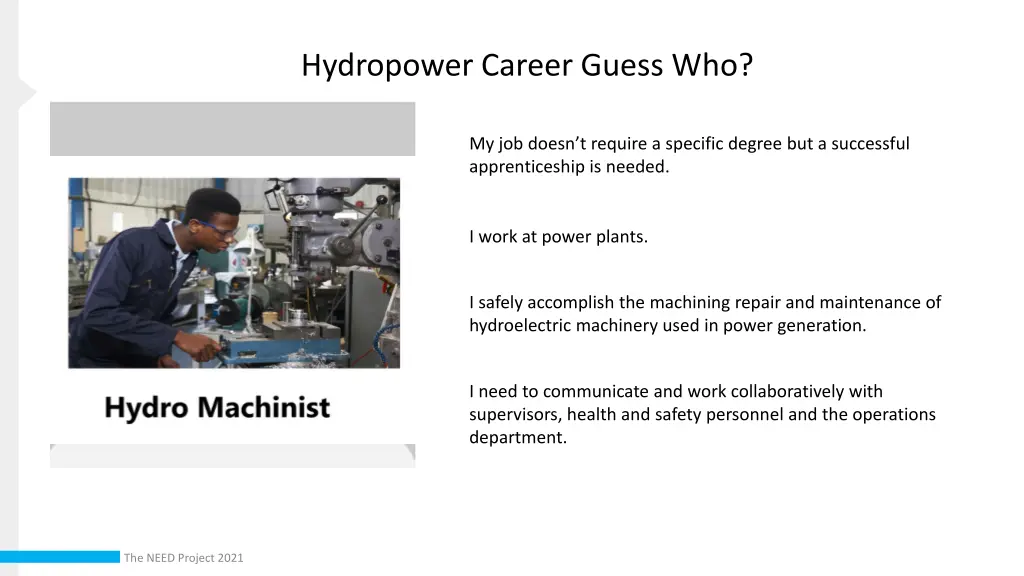 hydropower career guess who 6