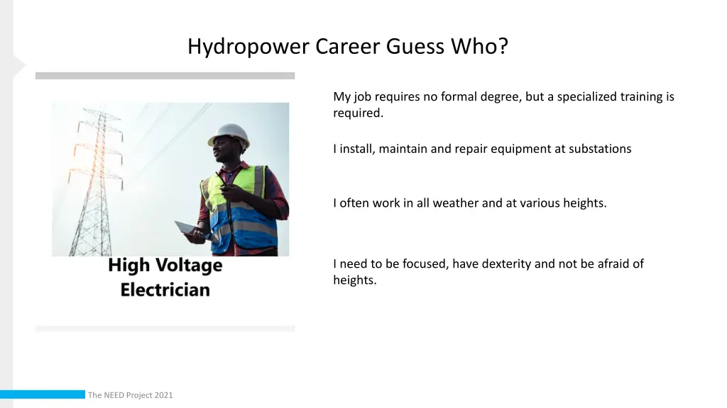 hydropower career guess who