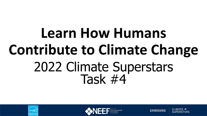 learn how humans contribute to climate change