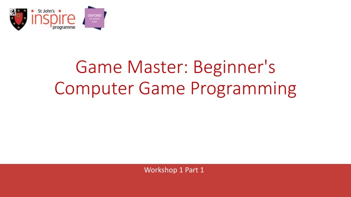 game master beginner s computer game programming