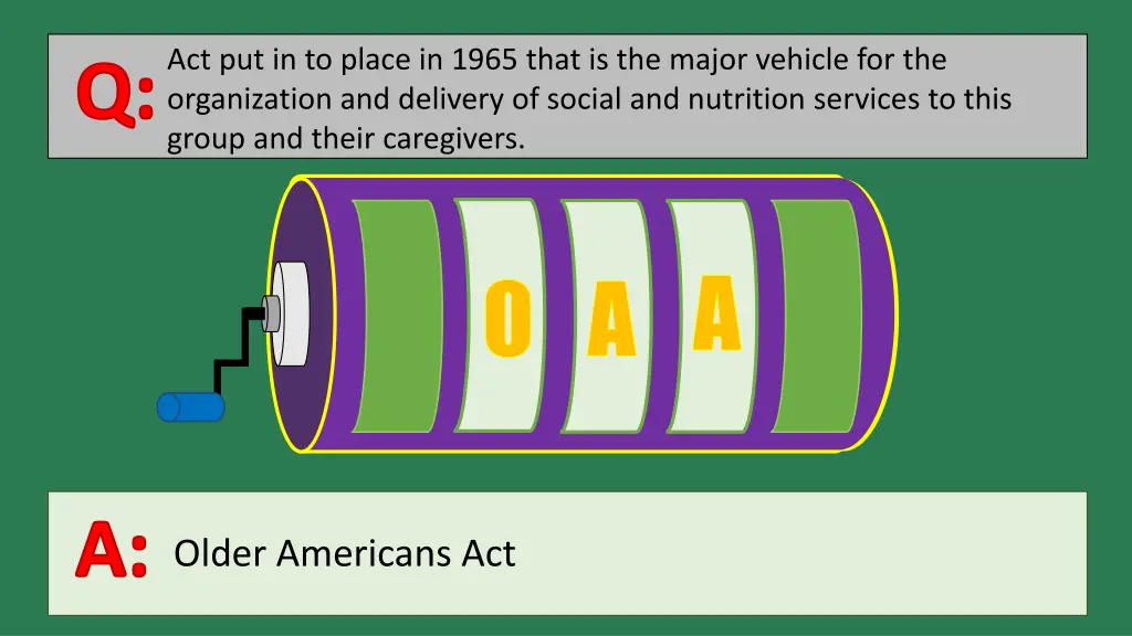 act put in to place in 1965 that is the major 1