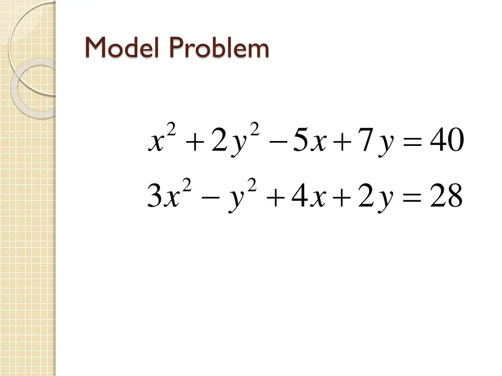 model problem