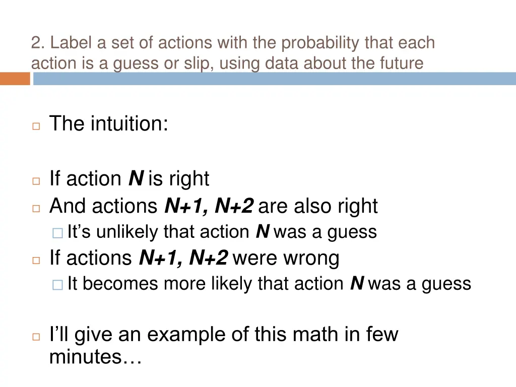 2 label a set of actions with the probability 1