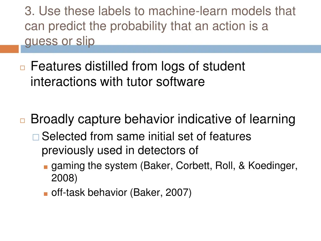 3 use these labels to machine learn models that