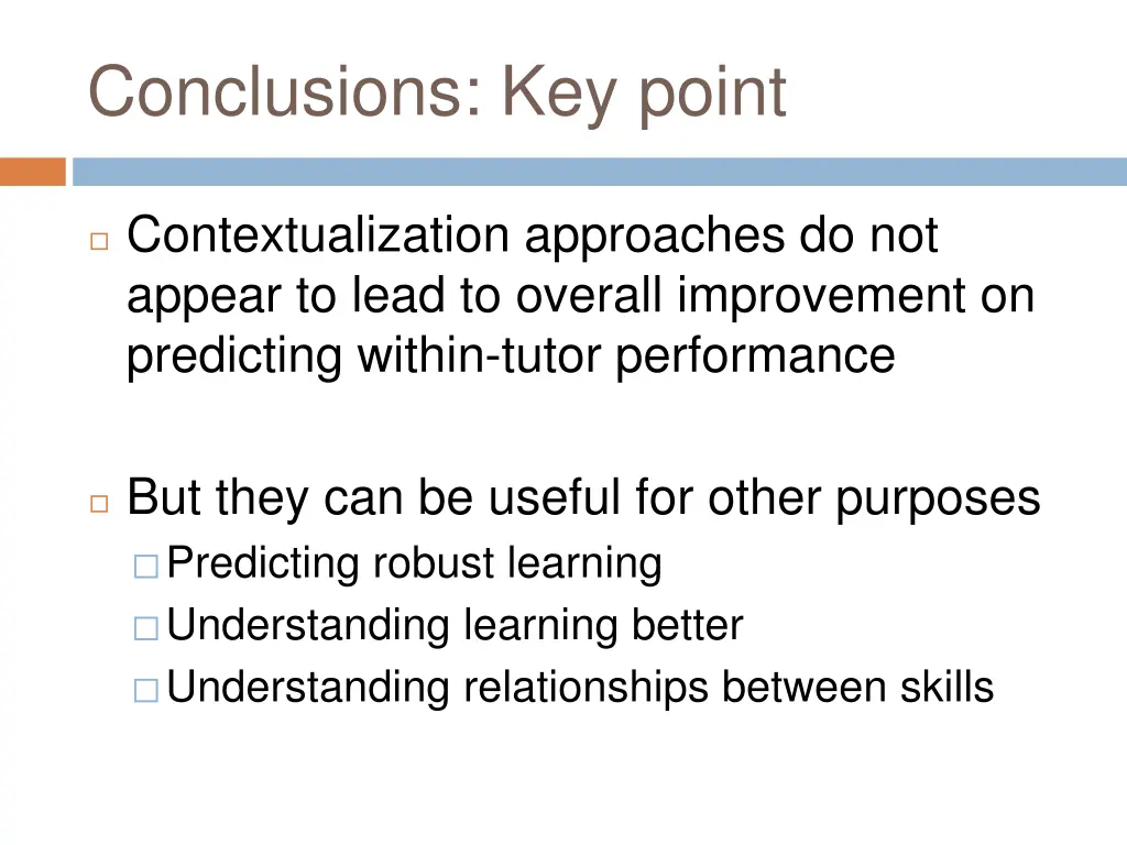 conclusions key point