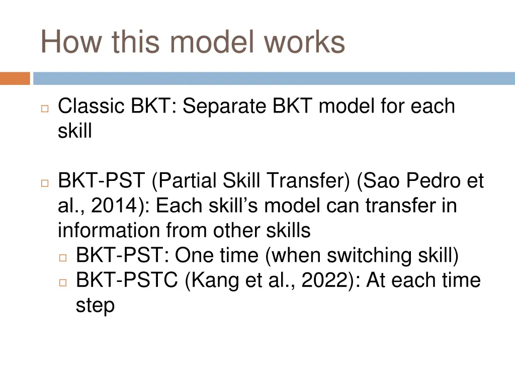 how this model works