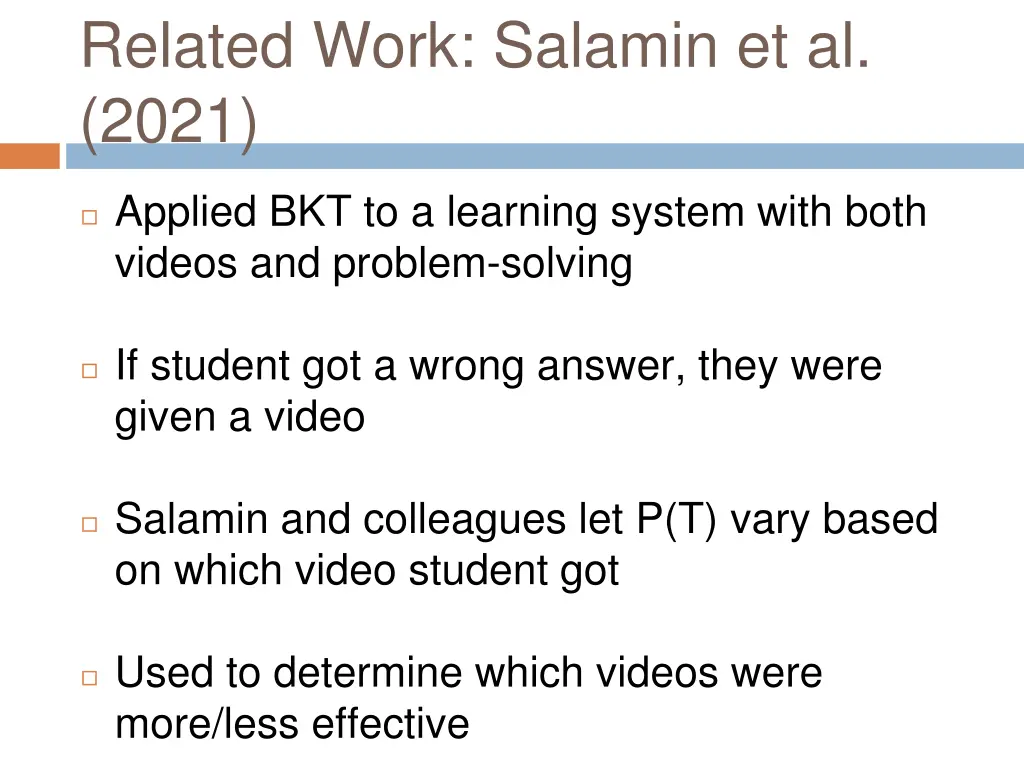 related work salamin et al 2021