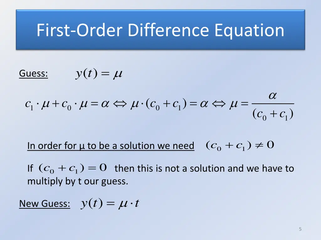 first order difference equation 3