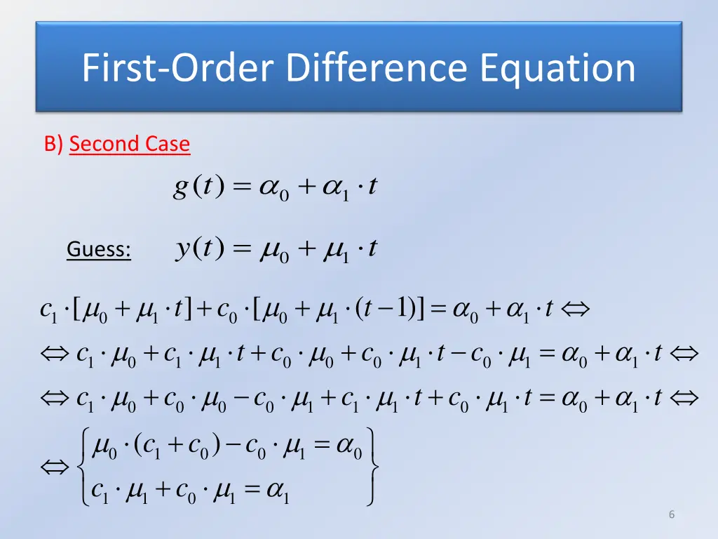 first order difference equation 4