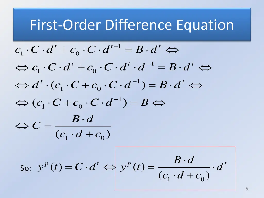 first order difference equation 6