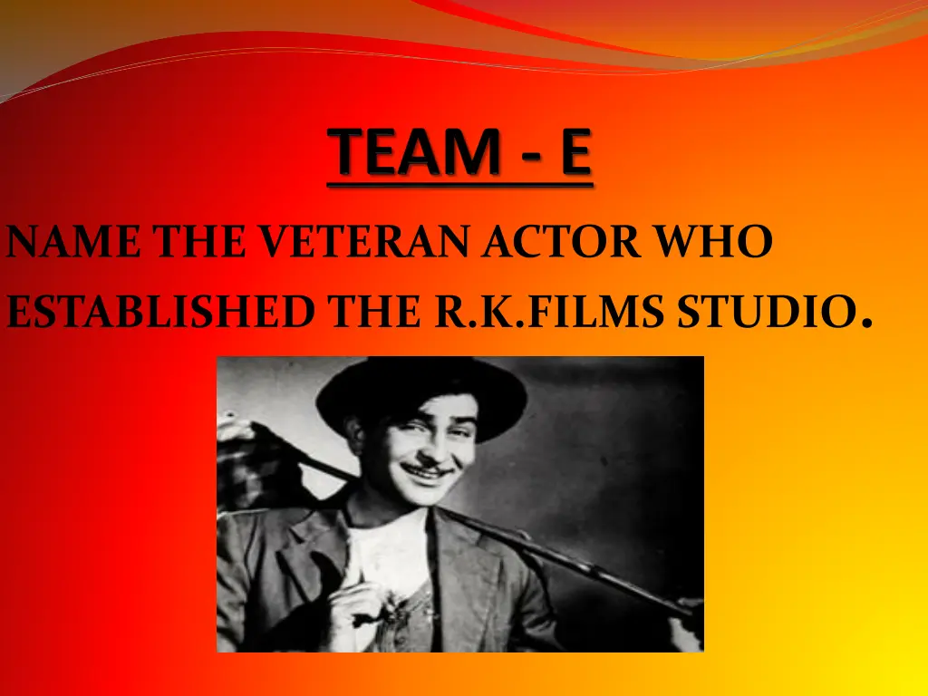 name the veteran actor who established