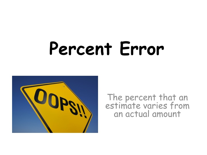 percent error