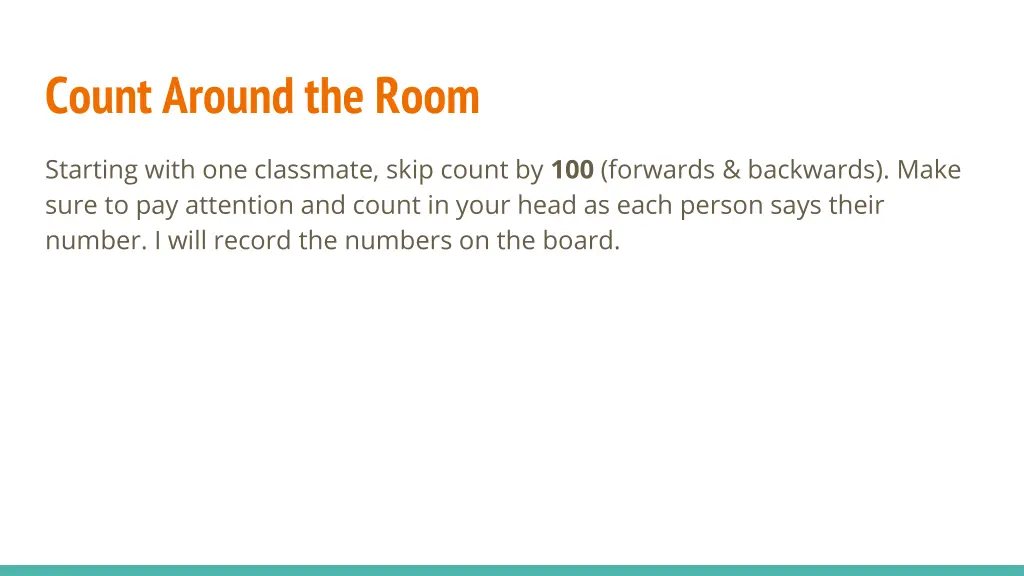 count around the room 1