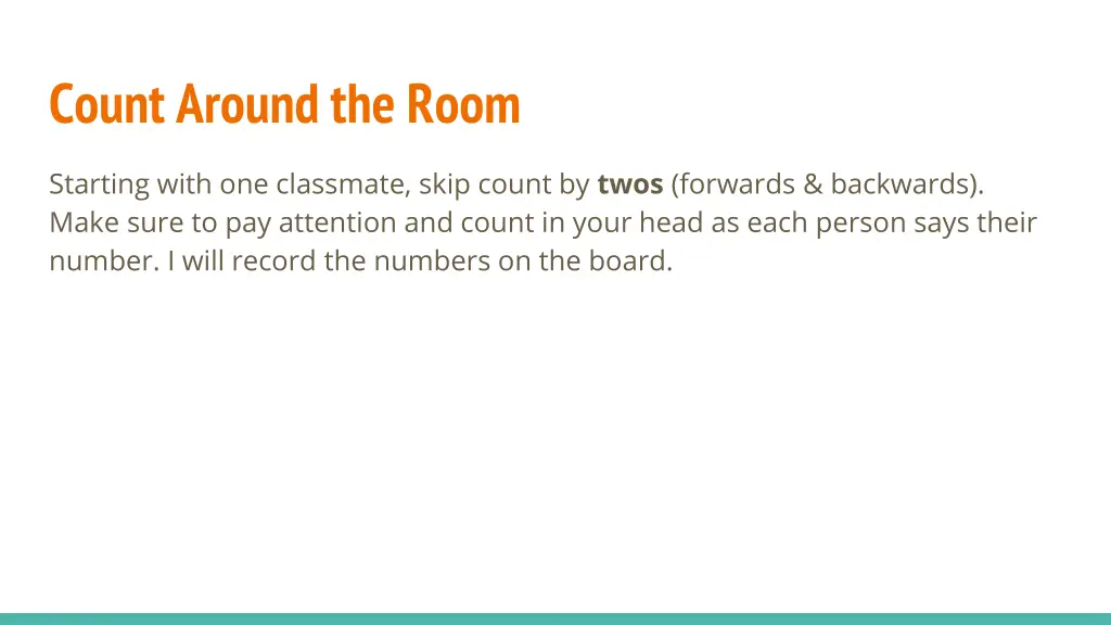 count around the room 2