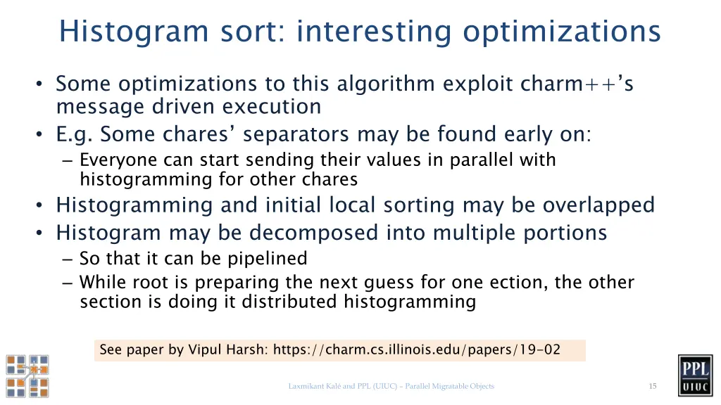 histogram sort interesting optimizations