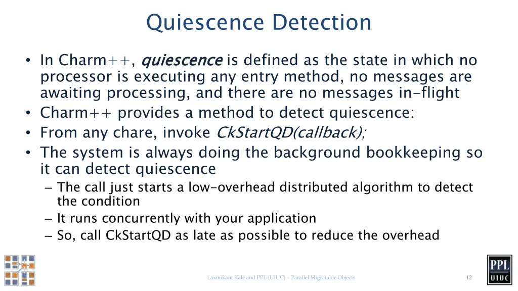 quiescence detection