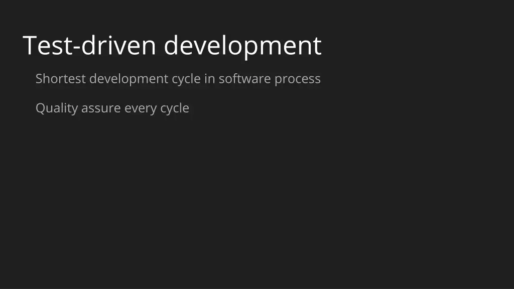 test driven development 1