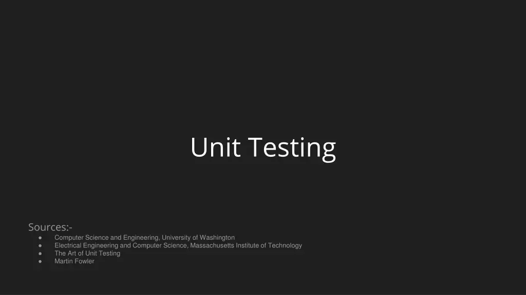 unit testing