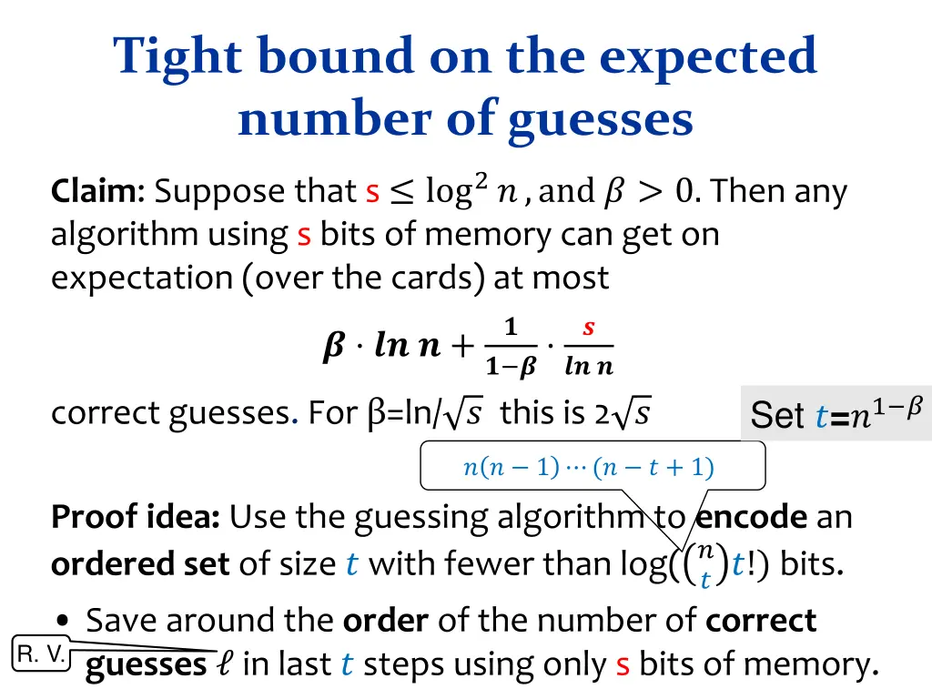 tight bound on the expected number of guesses