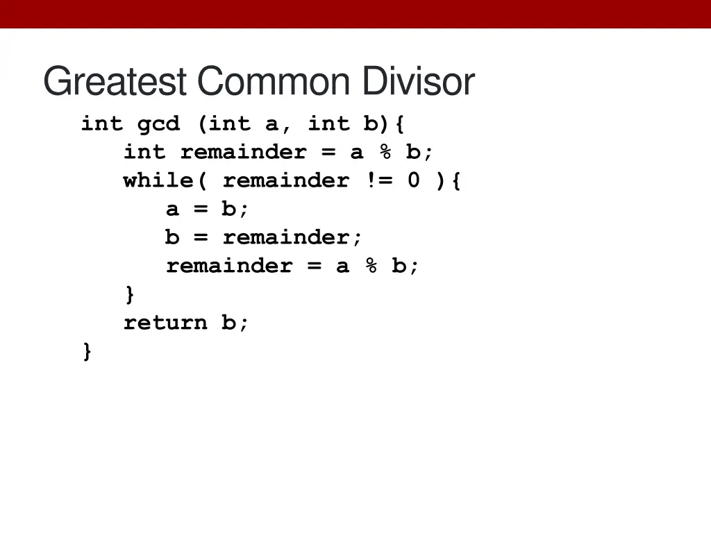 greatest common divisor