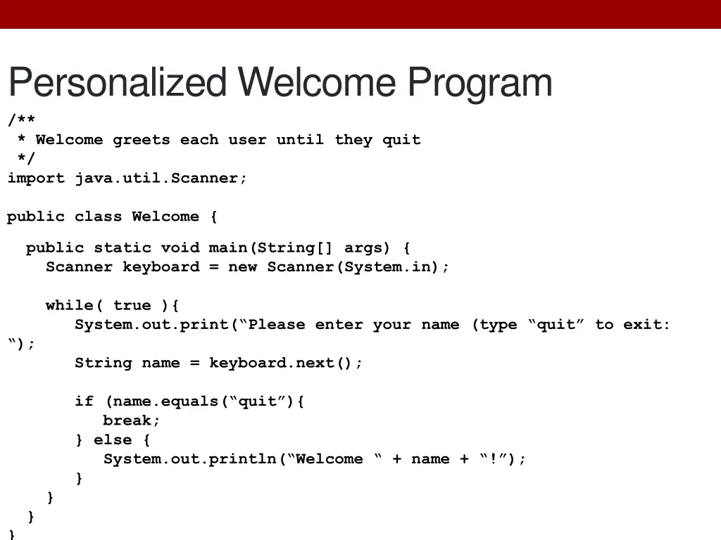 personalized welcome program welcome greets each