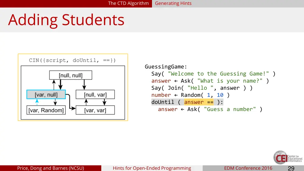 the ctd algorithm 12