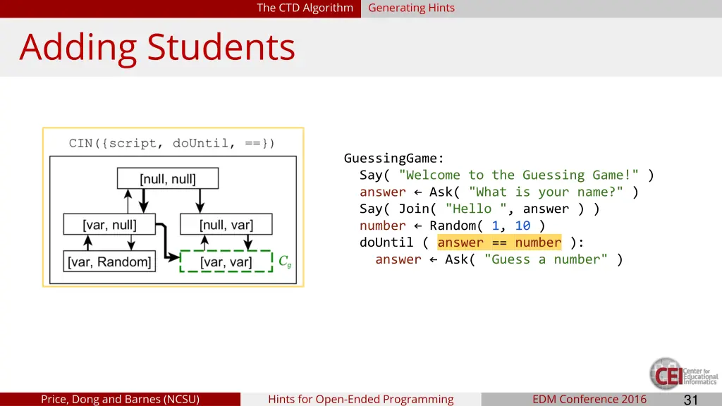 the ctd algorithm 14