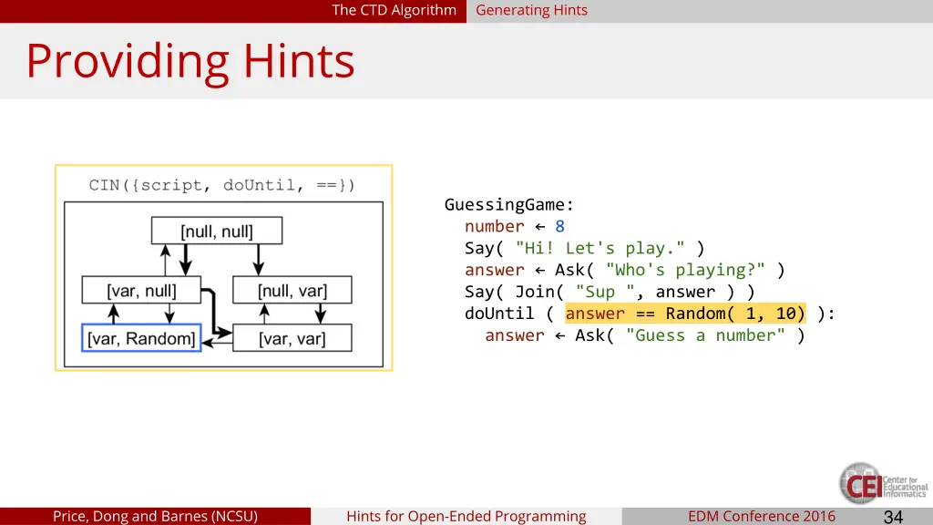 the ctd algorithm 17