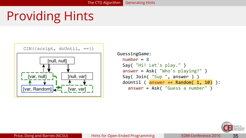 the ctd algorithm 18