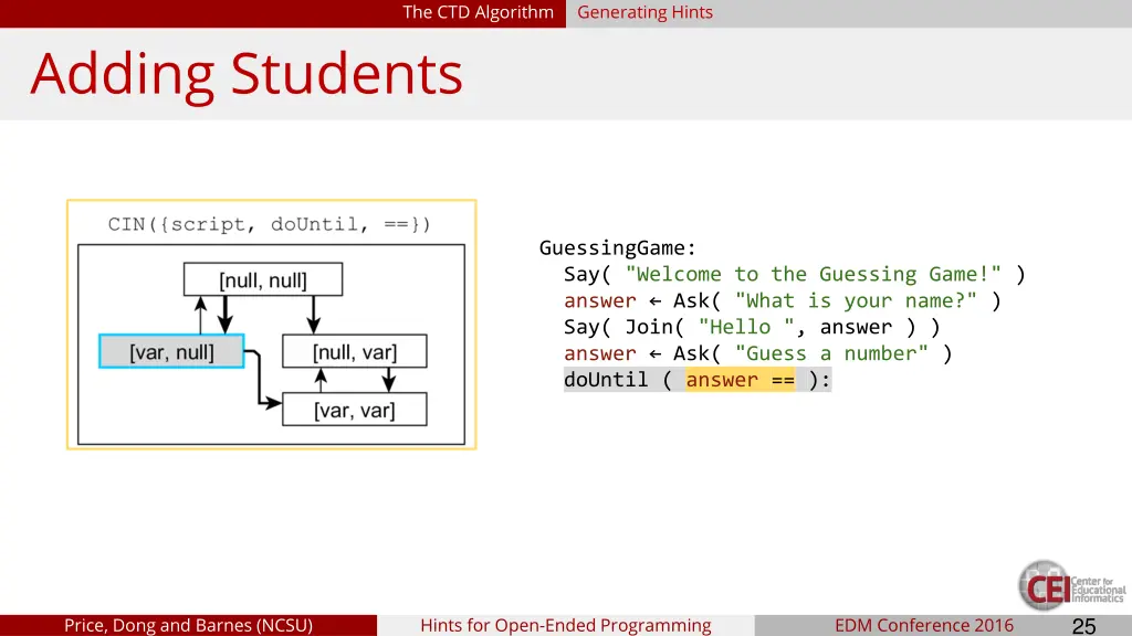 the ctd algorithm 8