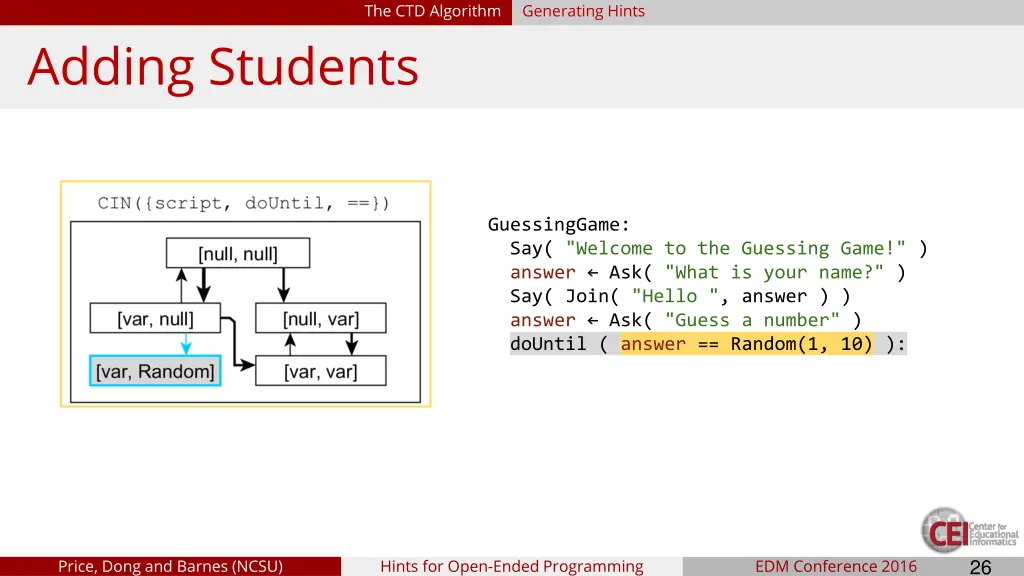 the ctd algorithm 9