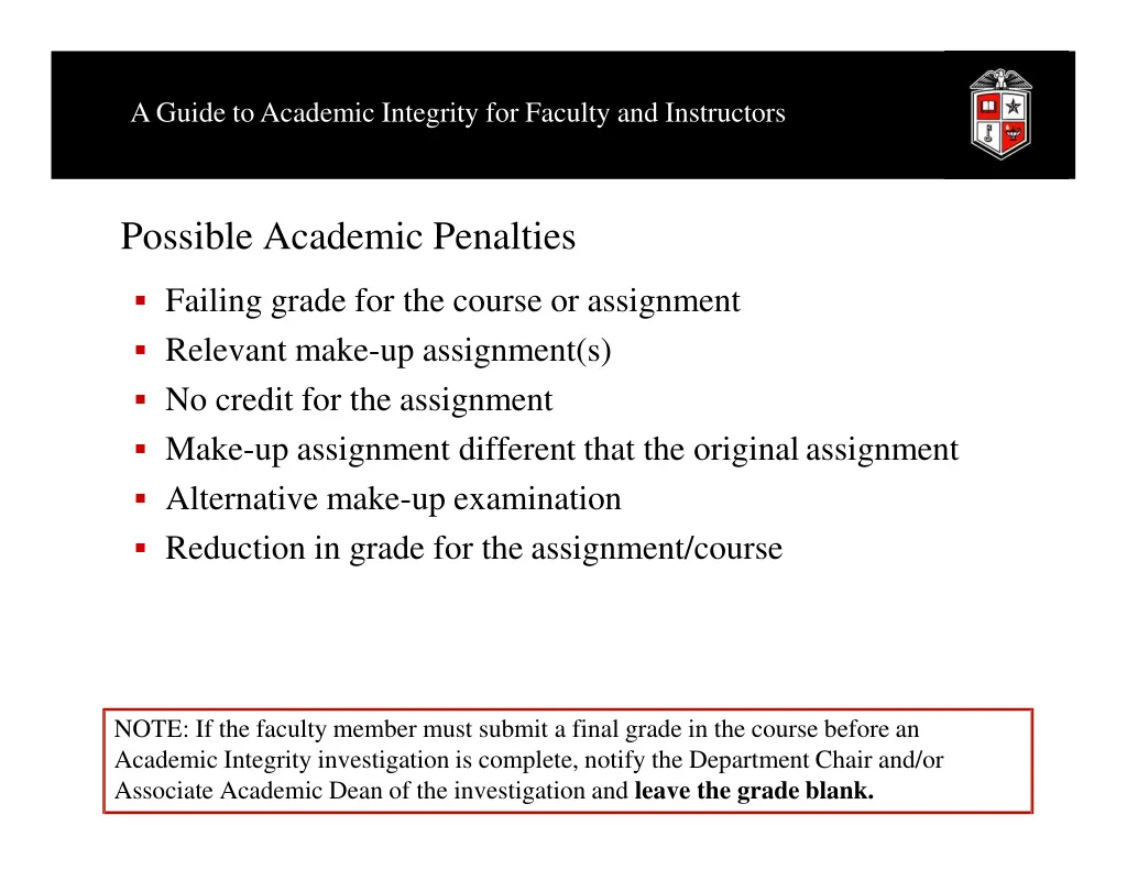 a guide to academic integrity for faculty 10