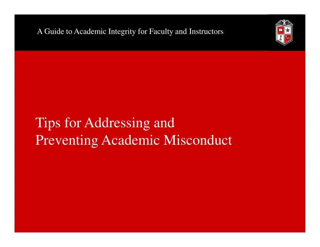 a guide to academic integrity for faculty 11