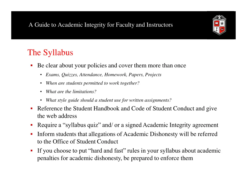 a guide to academic integrity for faculty 14