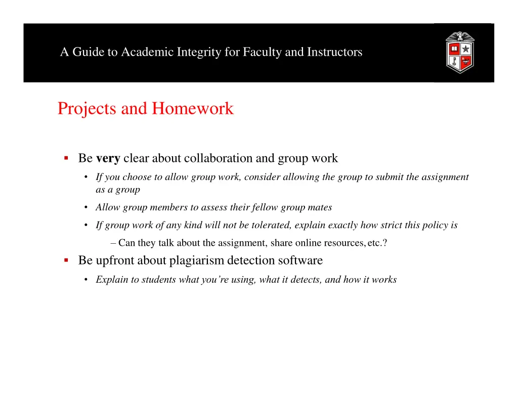 a guide to academic integrity for faculty 16