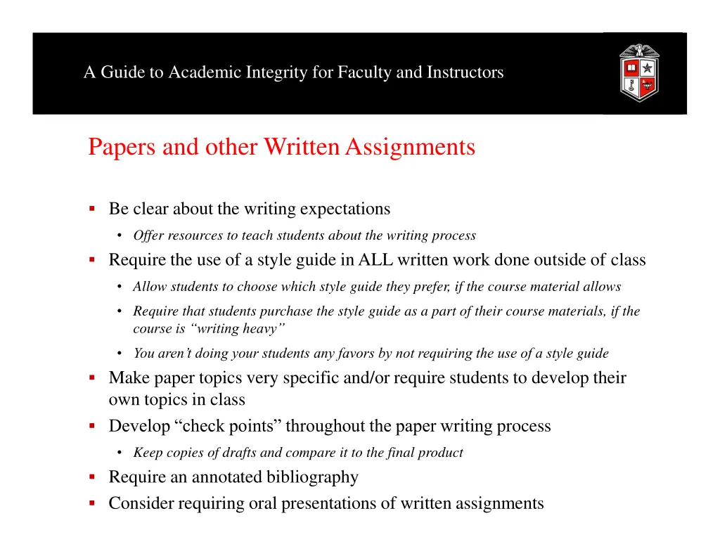 a guide to academic integrity for faculty 17