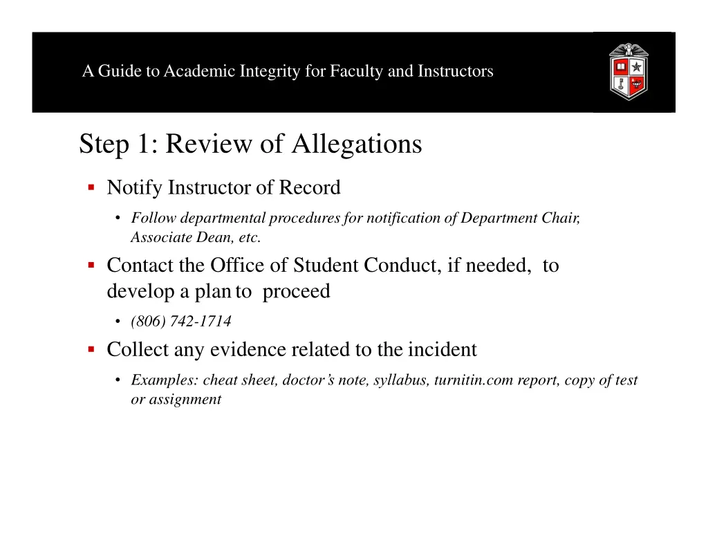 a guide to academic integrity for faculty 5