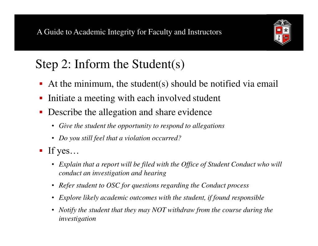 a guide to academic integrity for faculty 6