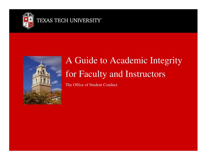 a guide to academic integrity for faculty