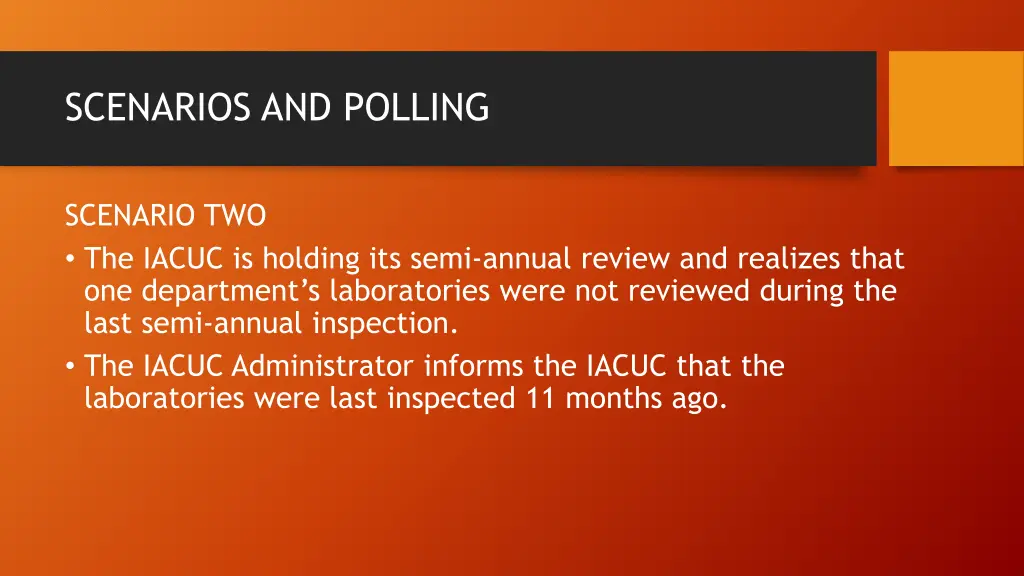 scenarios and polling 1