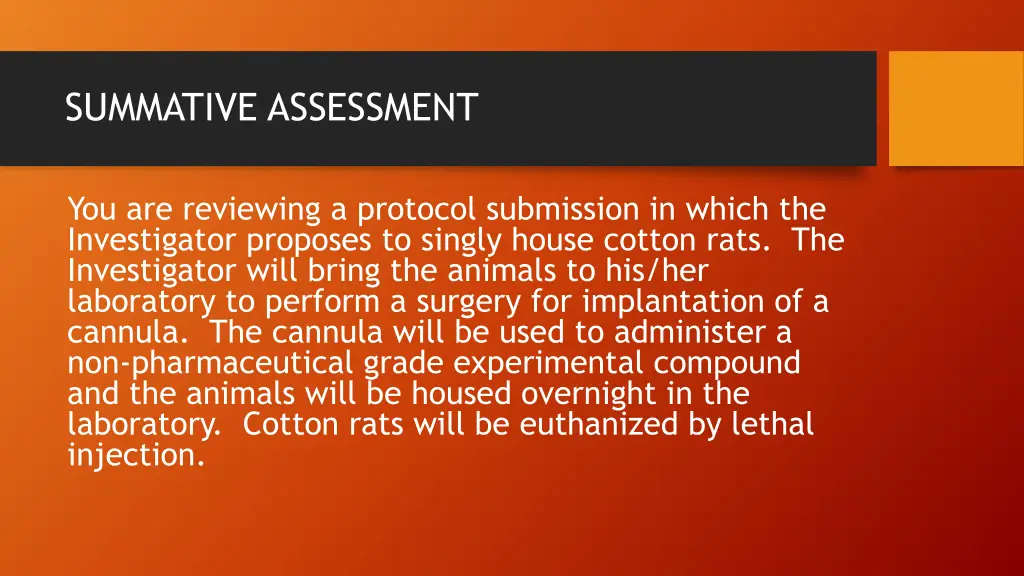 summative assessment