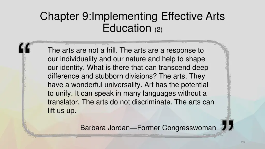 chapter 9 implementing effective arts education 2