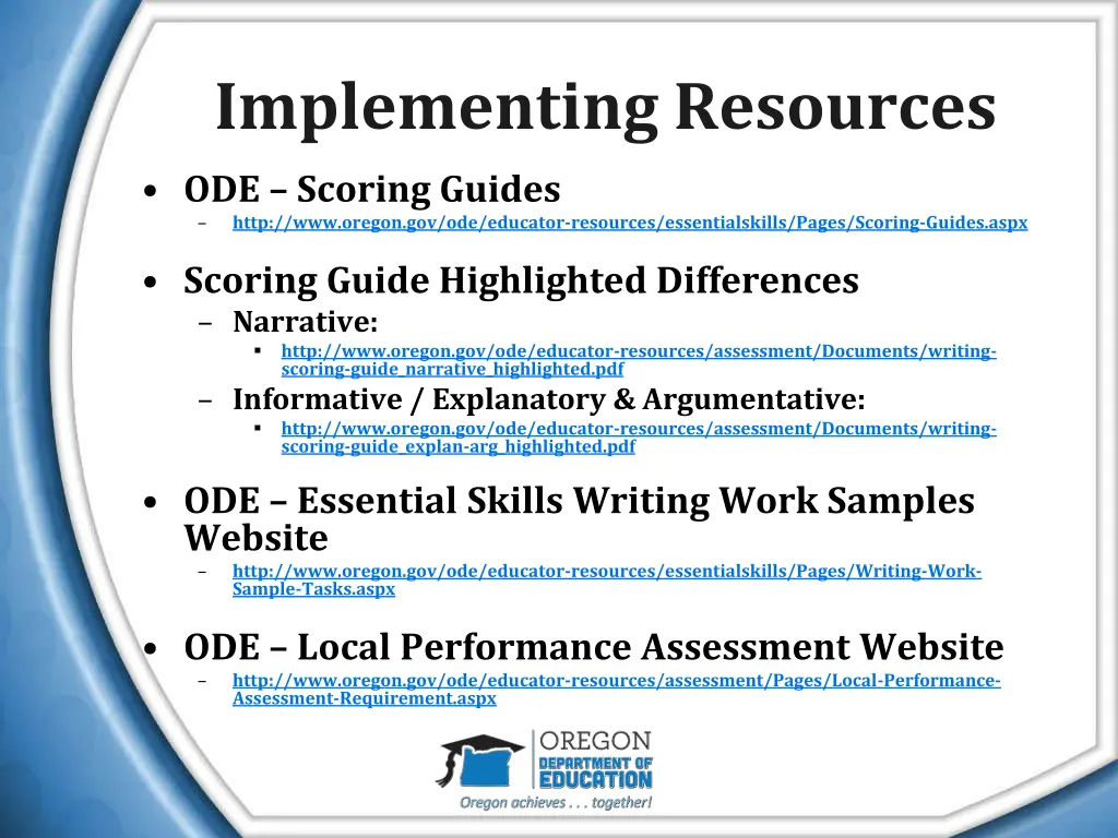 implementing resources