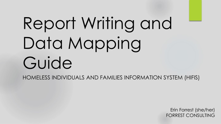 report writing and data mapping guide homeless