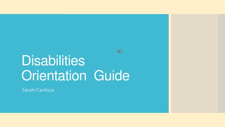 disabilities orientation guide