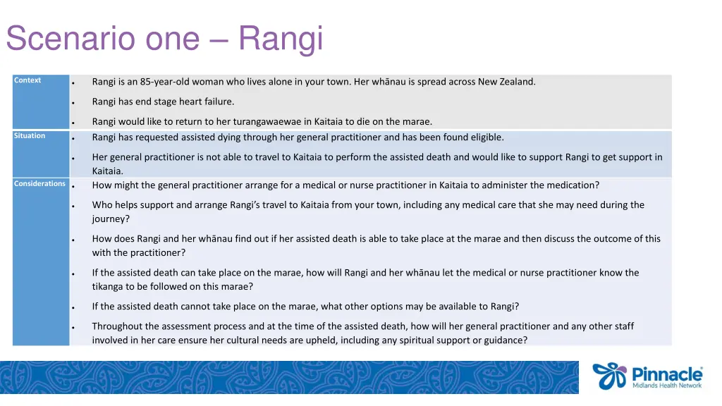 scenario one rangi